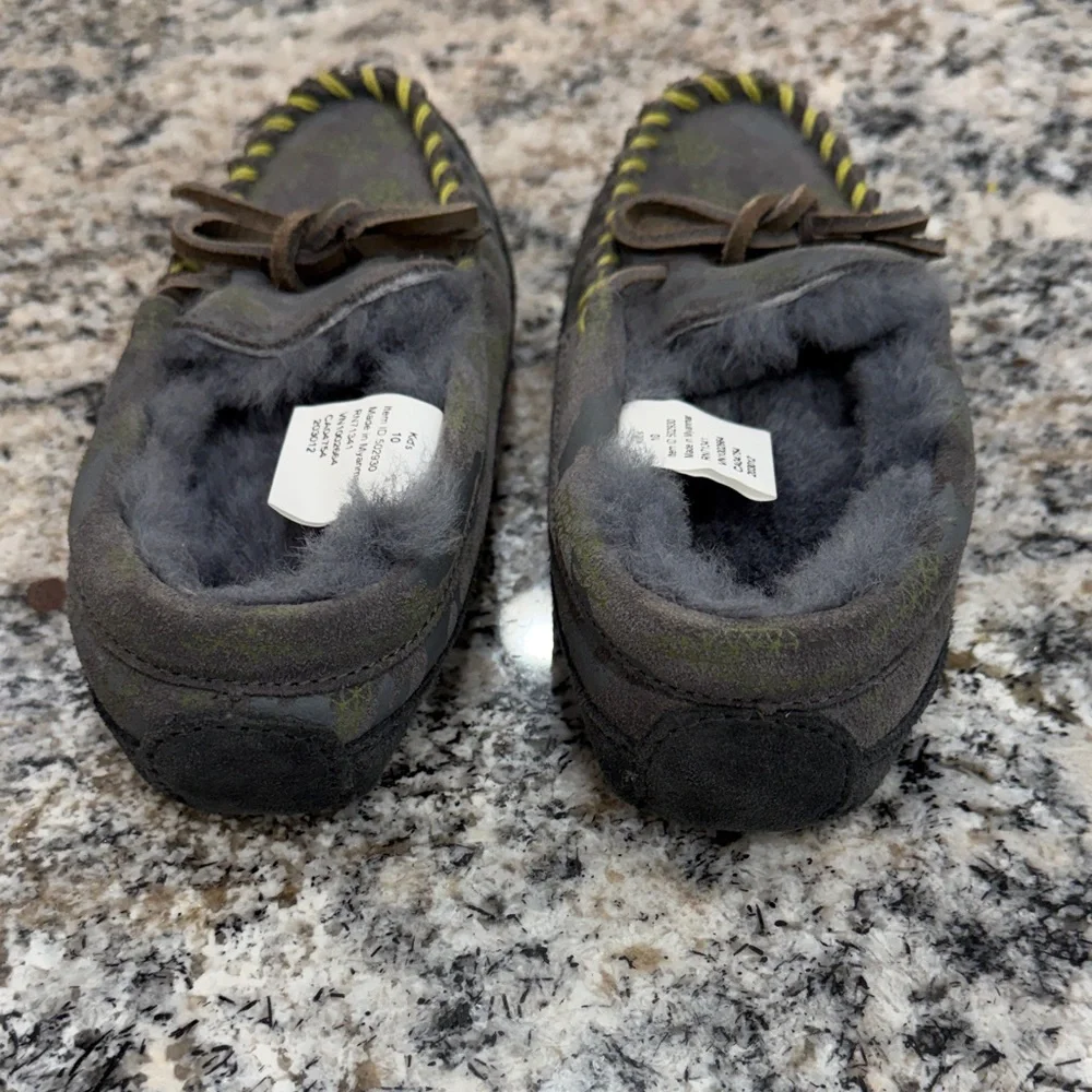 L.L. Bean Charcoal Suede Slippers